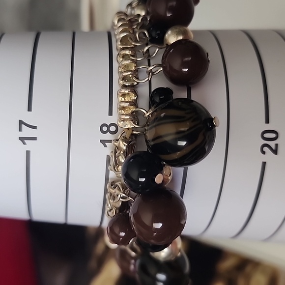 Bangle BOBBLE beaded Bracelet SILVER CONNECT streach BEADS - Picture 3 of 6